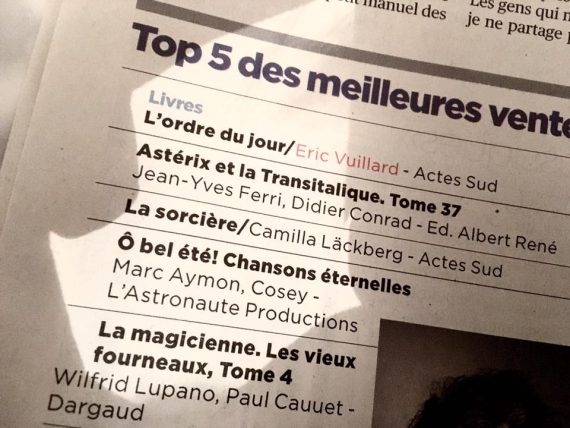 Top des ventes - livres - novembre 2017