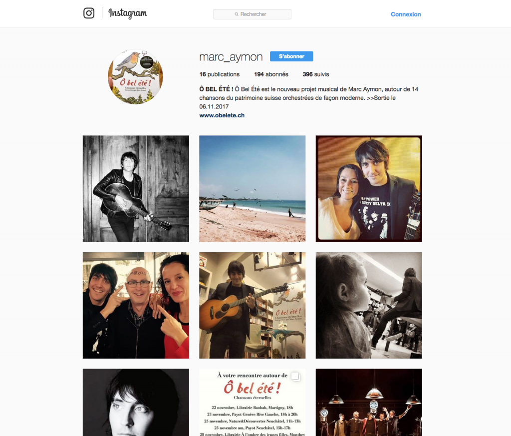 Marc Aymon sur Instagram
