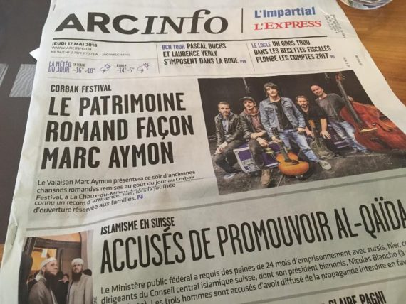 Presse - Arc Info - Marc Aymon - mai 2018